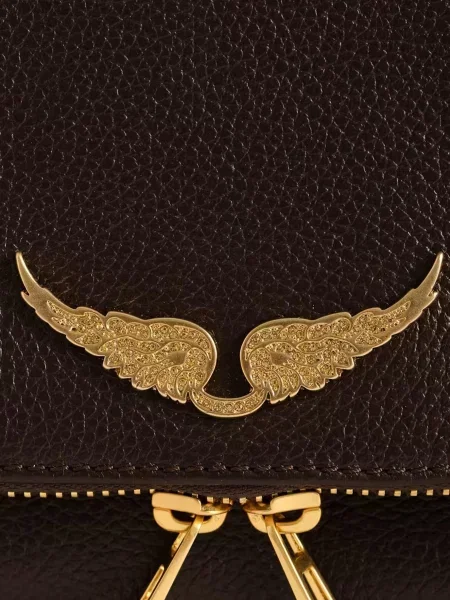 Шкіряний клатч Zadig&voltaire коричневий