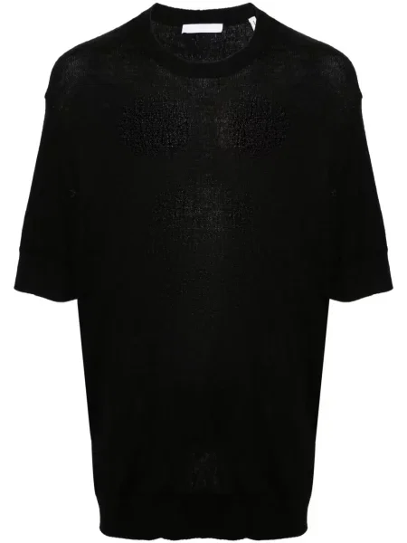 Tricou Helmut Lang cu decolteu rotund negru