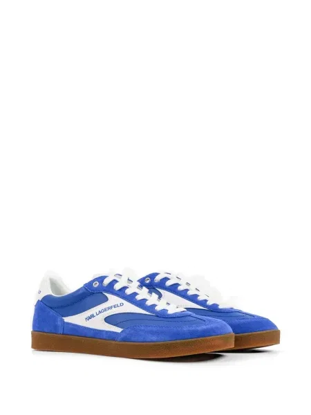Sneakerși Karl Lagerfeld din piele de căprioară albastru