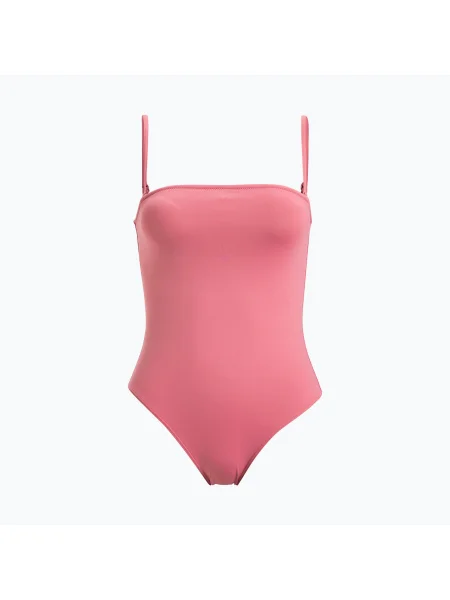 Női egyrészes fürdőruha ROXY Solid Beach Classics Bandeau Bandeau heather rose. Méret: XL rózsaszín