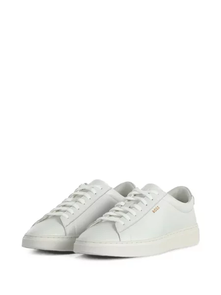 Sneakerși Boss din piele alb