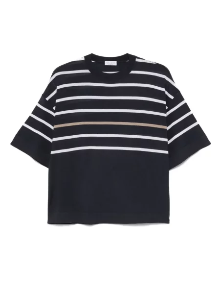 Tricou Brunello Cucinelli cu dungi albastru