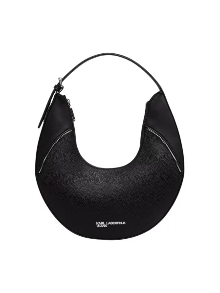 Karl Lagerfeld Jeans torebka hobo z imitacji skóry czarna