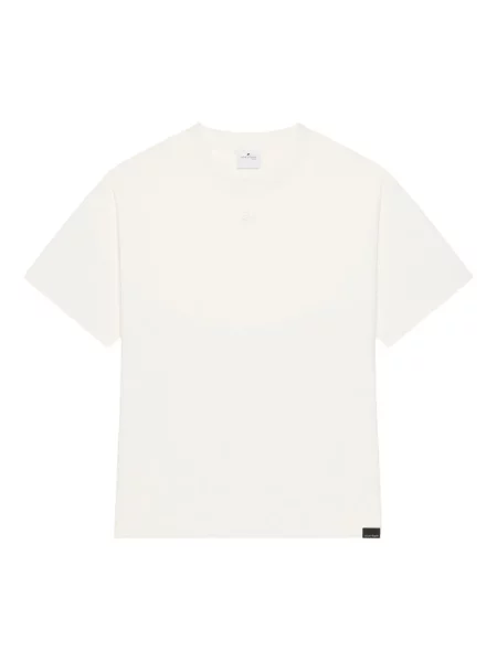 Tricou Courreges cu decolteu rotund alb