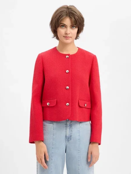 Żakiet o kroju regular fit z okrągłym dekoltem model Joop! czerwona