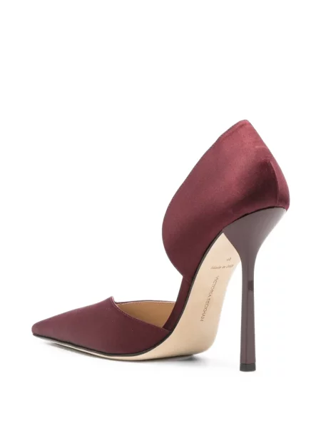 Pantofi cu toc Victoria Beckham din satin roșu