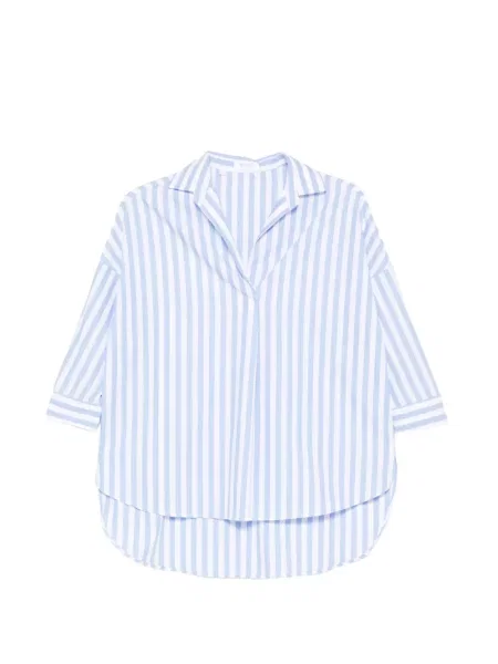 Gulerat cămașă cu dungi Barba cu dungi albastru