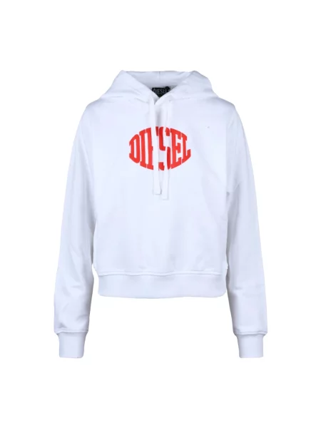 Bluza z kapturem Diesel z kapturem biała