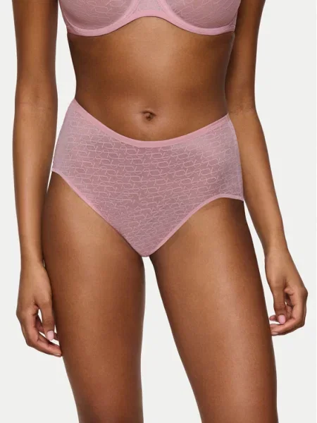 Triumph Klasične spodnje hlačke z visokim pasom Triumph Signature Sheer Maxi EX roza