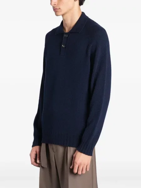 Lung tricou polo Tagliatore albastru