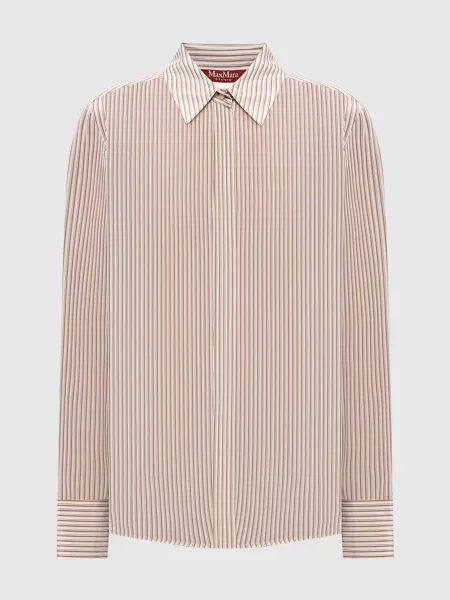 Сорочка MSTFLIRT із шовку в смужку Max Mara біла