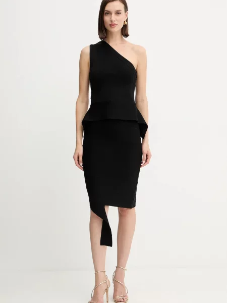 Herve Leger bluzka Betty gładka czarny