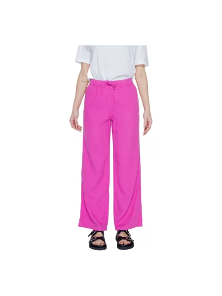 Lniane spodnie Only białe