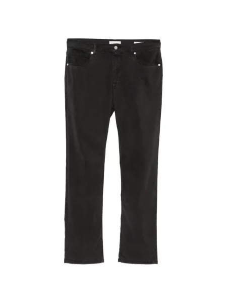 Blugi drepți Frame din țesătură twill negru