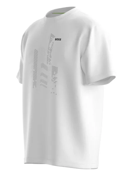 Tricou Boss cu imagine alb