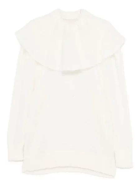 Sweter Viktor & Rolf z falbankami biały