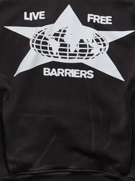 Hanorac cu glugă Barriers negru