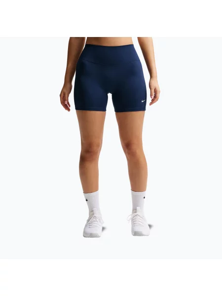 Pantaloni scurți de antrenament pentru femei Nike One midnight navy/white alb