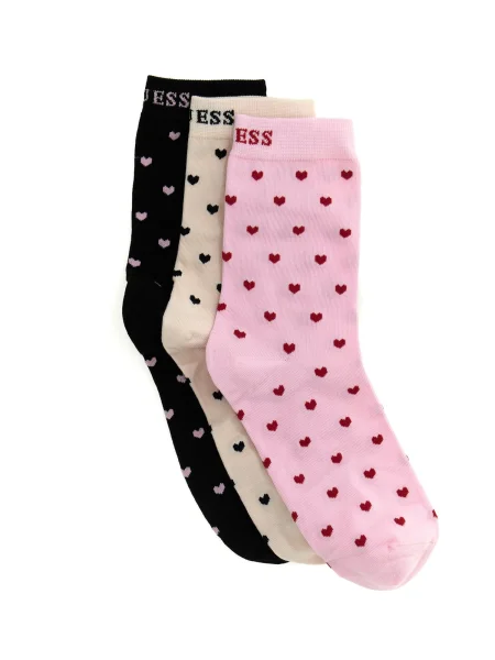 GUESS Șosete bej / roz negru