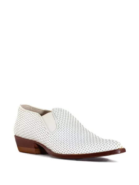 Botine Sonora din piele slip-on alb