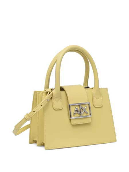 Shopper táska Armani Exchange autogrammal sárga