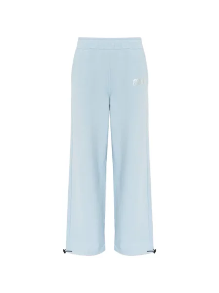 Pantaloni Versace Jeans Couture cu autograf albastru