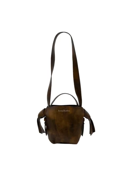 Torebka Acne Studios skórzana brązowa