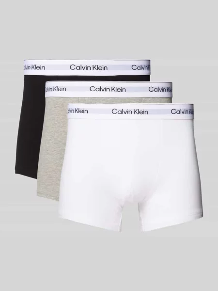 Majtki z elastycznym paskiem z logo w zestawie 3 szt. Calvin Klein Underwear szare