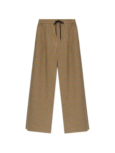 Pantaloni Gestuz în carouri maro