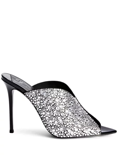 Sandale Giuseppe Zanotti de cristal negru