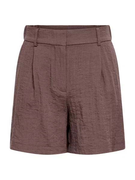 ONLY Hlače z naborki ONLITA temno rjava