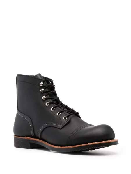 Cizme scurte Red Wing Shoes cu șireturi din dantelă negru