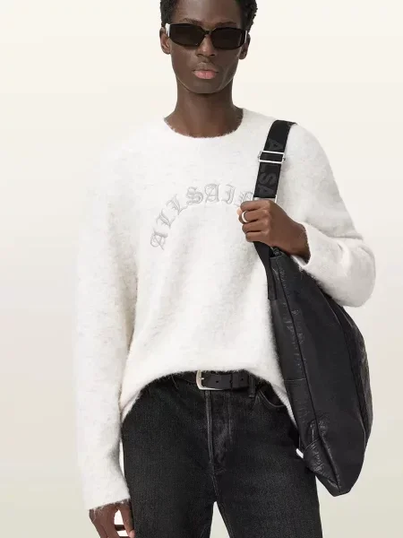 Шерстяной легкий свитер Allsaints белый