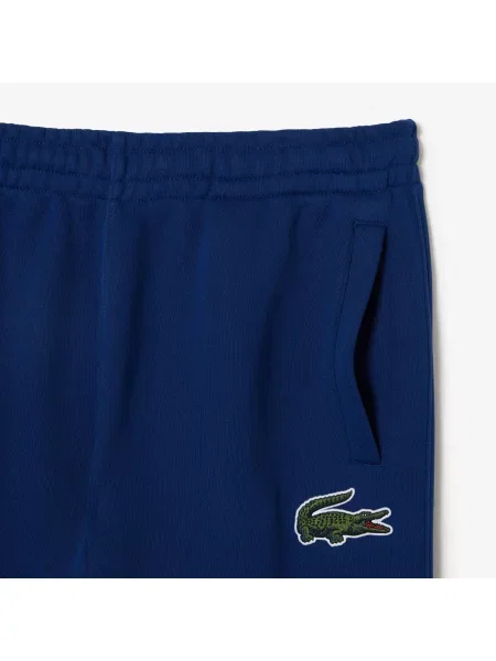 Lacoste Spodnie Dresowe Unisex Z Bawełny Organicznej Z Polaru granatowe