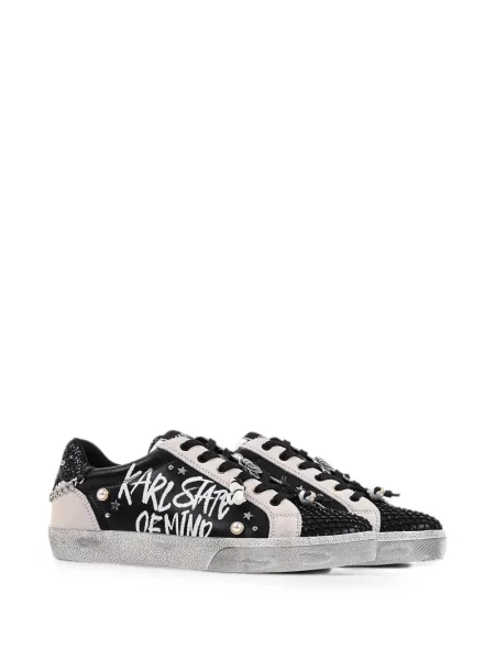 Sneakerși Karl Lagerfeld cu imagine negru