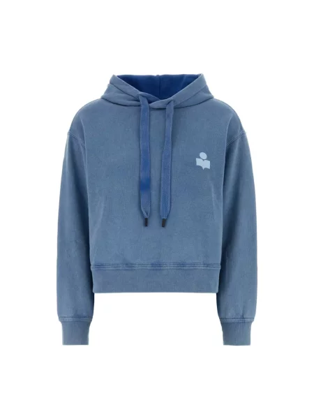 Bluza z kapturem Marant Etoile z kapturem niebieska