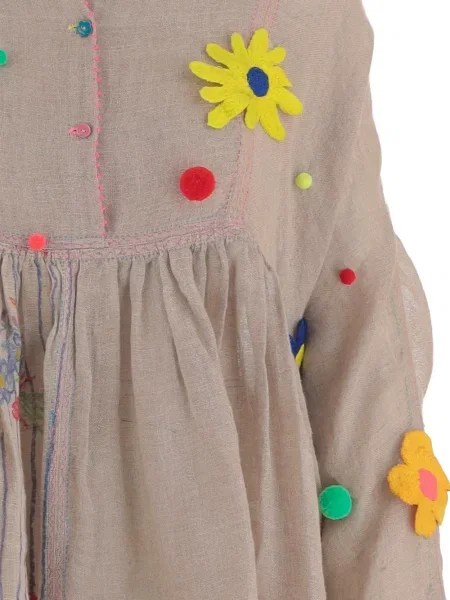 Sukienka mini Pero w kwiatki z naszywkami