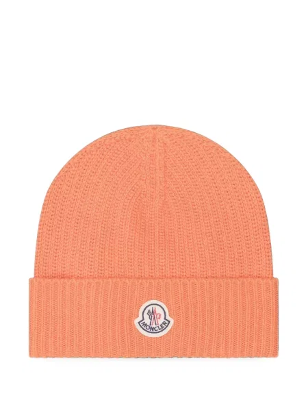 Căciulă Moncler de lână portocaliu