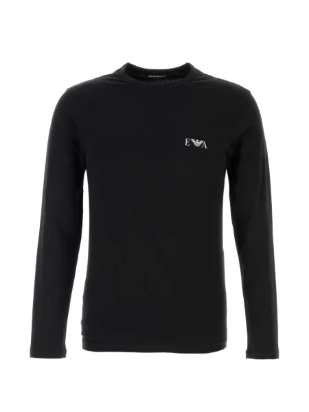 Μακρύς μπλούζα Emporio Armani με σχέδιο μαύρο