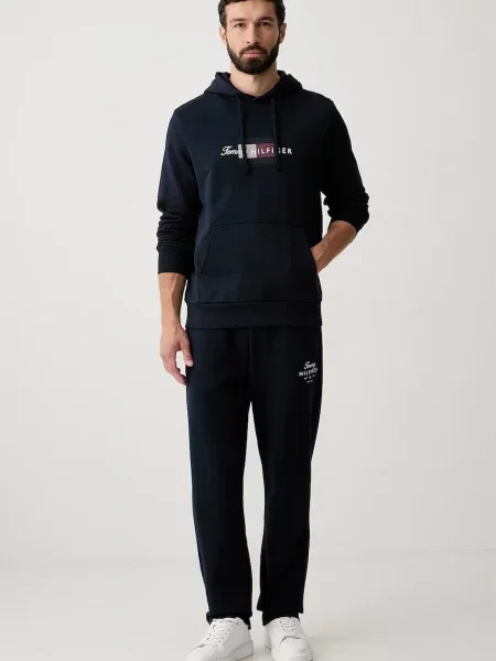 Palton Tommy Hilfiger cu glugă alb
