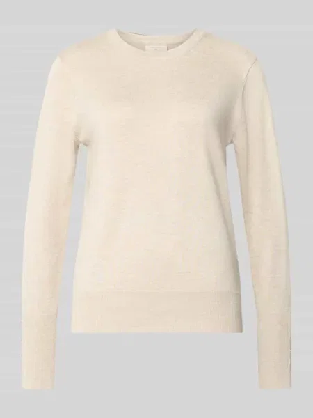 Sweter z dzianiny z mieszanka model KATIE' Free/quent beżowy
