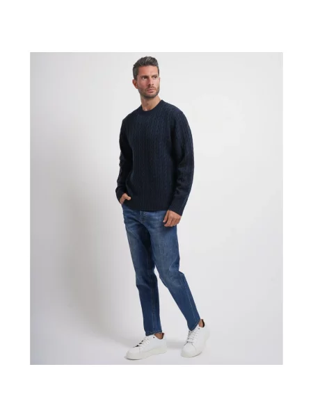 Sweter Boss wełniany niebieski