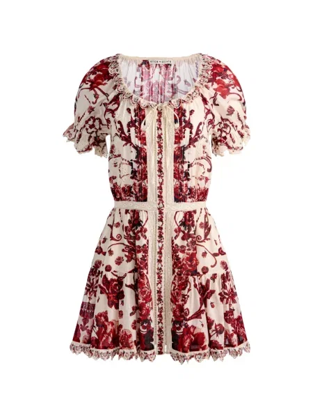 Rochie mini Alice + Olivia alb