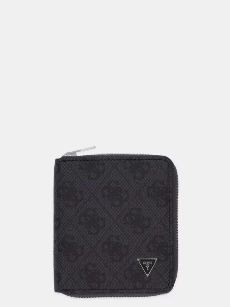 Usnjena denarnica Guess MILANO SMMALO črna
