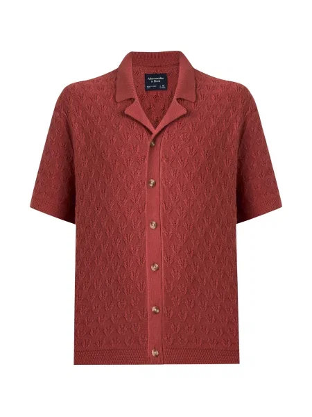Abercrombie & Fitch Geacă tricotată RAFFIA corai