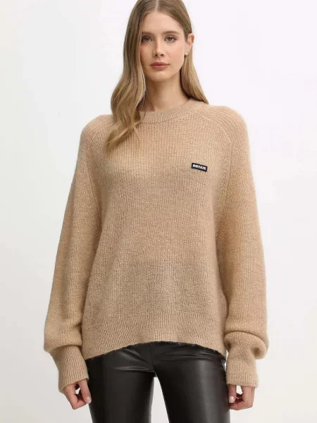 Rotate pulover din amestec de lână light bej