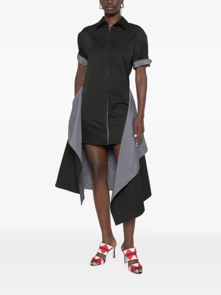 Rochie tip cămașă Loewe în carouri negru