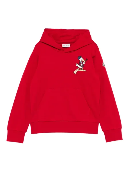 Bluza z kapturem dziecięca Moncler Enfant czerwona