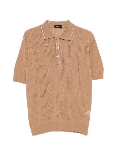 Tricou polo Tagliatore cu perforații scurt