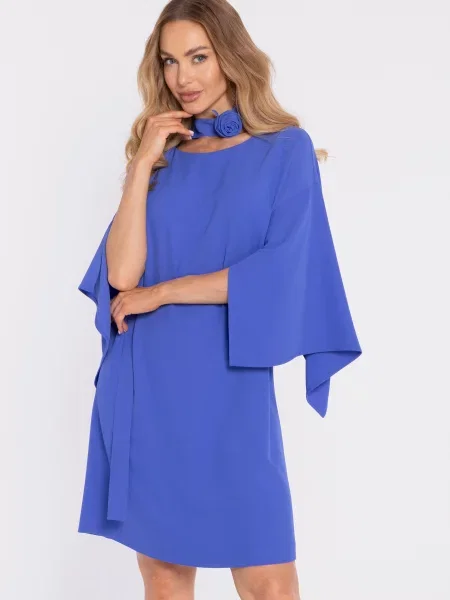 Cu centură rochie Made Of Emotion albastru